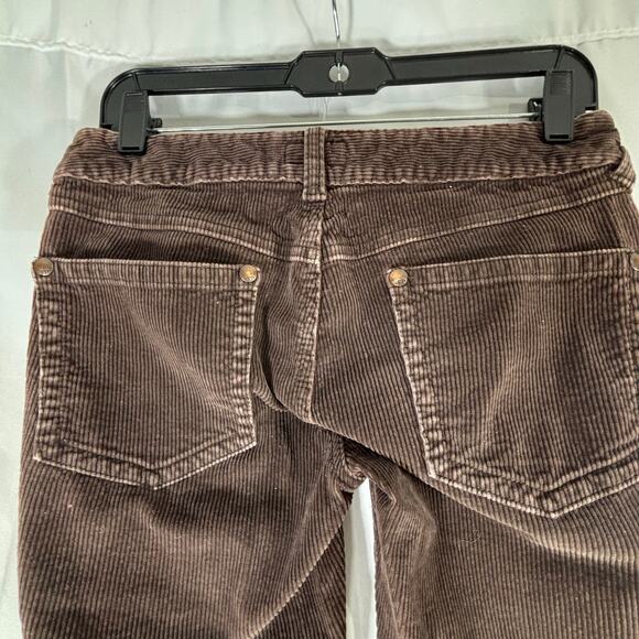 Vintage-Inspired Free People Brown Corduroy Pants Size 27 Low Rise, Slight Flare - Picture 6 of 8